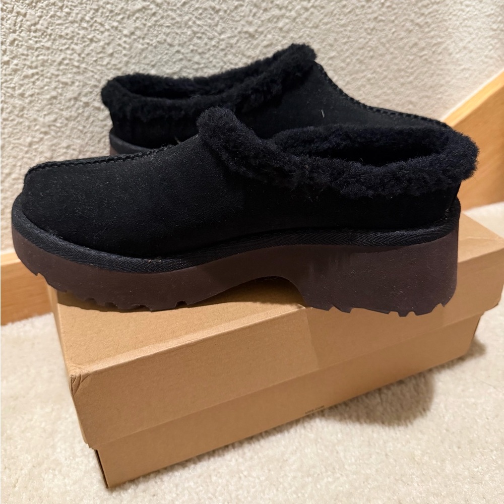 UGG Black Shearling-Lined Clogs